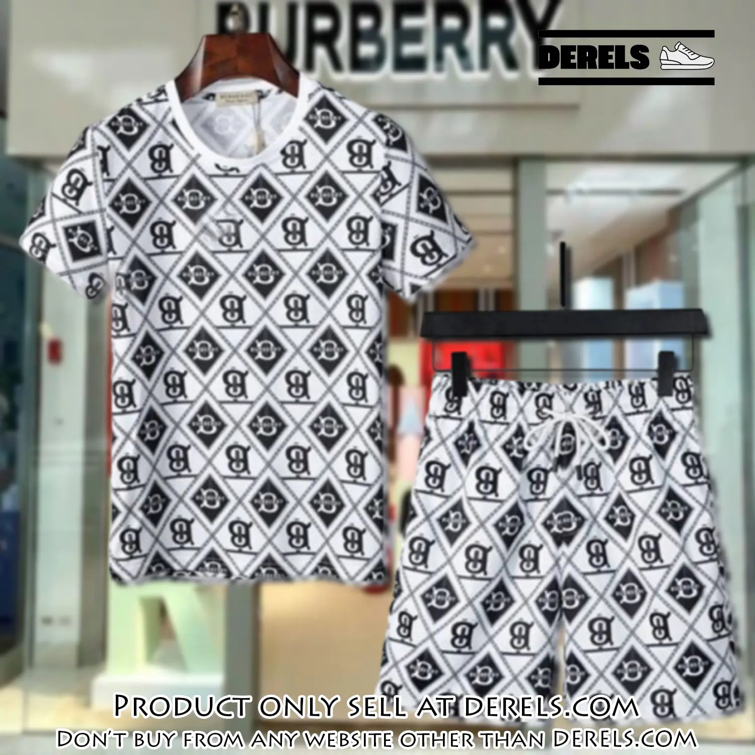 Burberry combo unisex tshirt & short limited luxury outfit cts1030 dr2358019